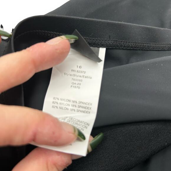 NEW Island Escapes Black & White Polka Dot Tankini Set swimsuit 16 High Waist - Picture 8 of 11